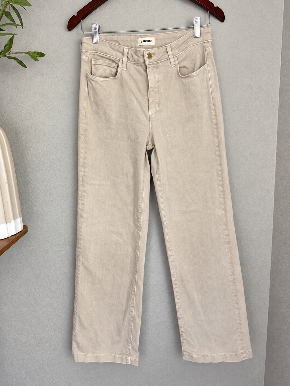 L'agence Scottie Biscuit Jeans Size 27 High Rise Wide Leg Quiet Luxury